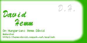 david hemm business card